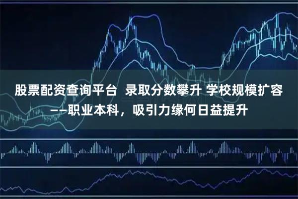 股票配资查询平台  录取分数攀升 学校规模扩容——职业本科，吸引力缘何日益提升